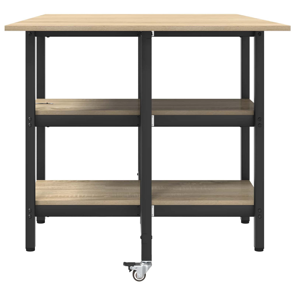 Esstisch 122 x 80 x 76,5 cm Holzwerkstoff Sonoma-Eiche