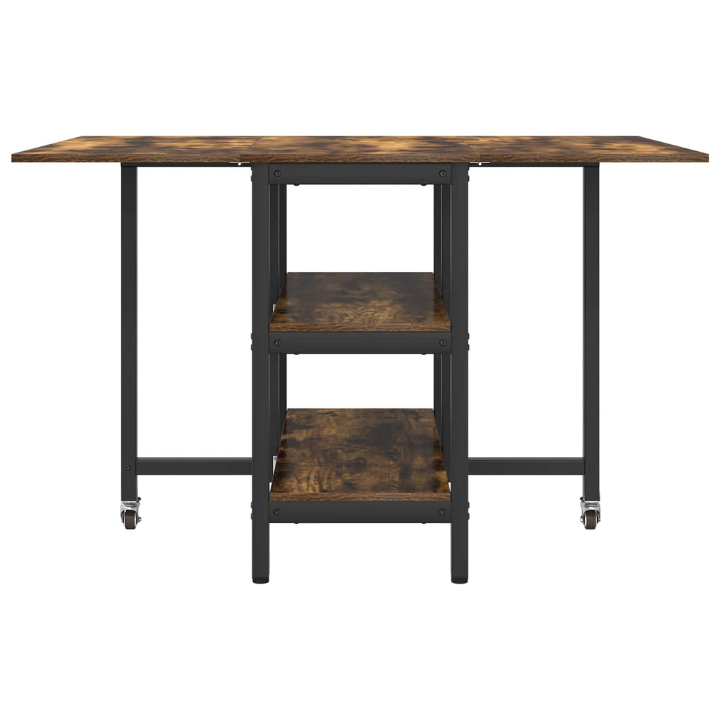 Esstisch 122 x 80 x 76,5 cm Holzwerkstoff Geräucherte Eiche