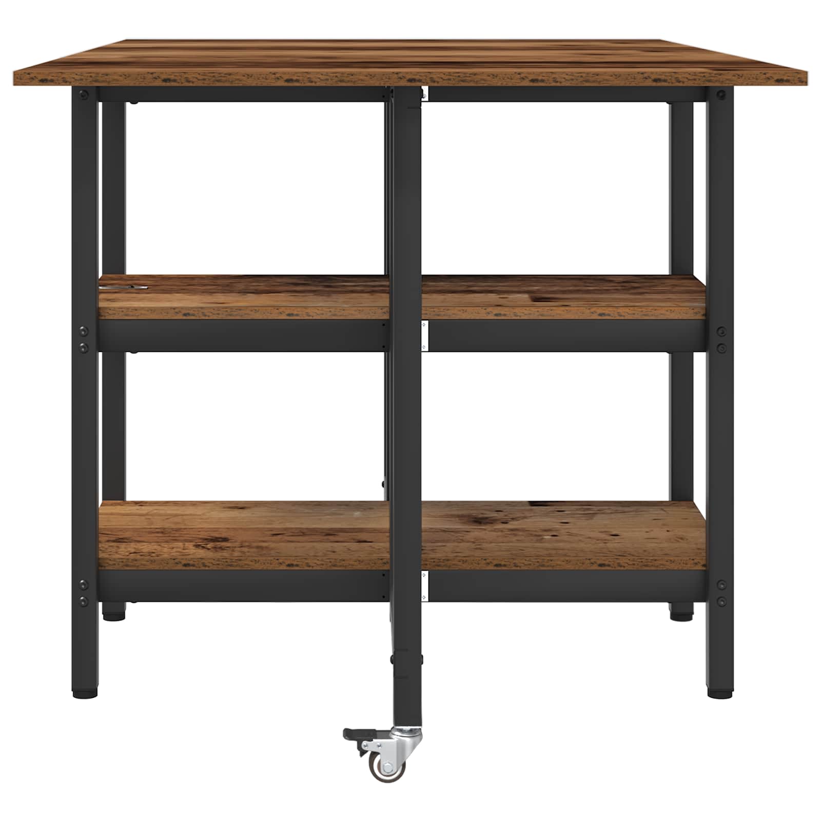Esstisch 122 x 80 x 76,5 cm Holzwerkstoff Altholz Rechtwinklig