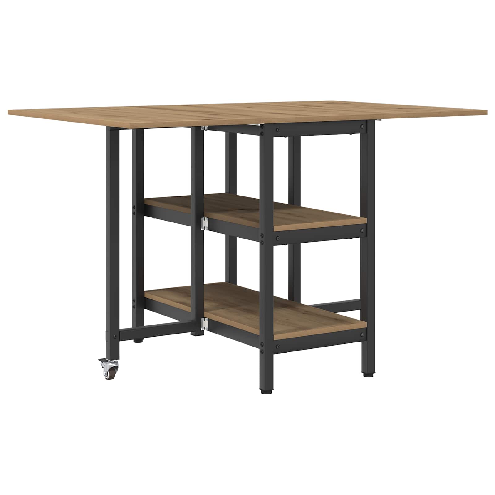 Esstisch 122 x 80 x 76,5 cm Holzwerkstoff Artisan-Eiche
