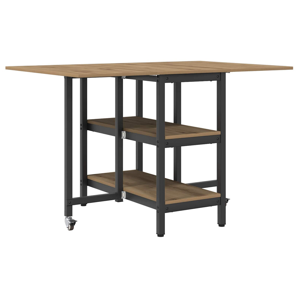 Esstisch 122 x 80 x 76,5 cm Holzwerkstoff Artisan-Eiche