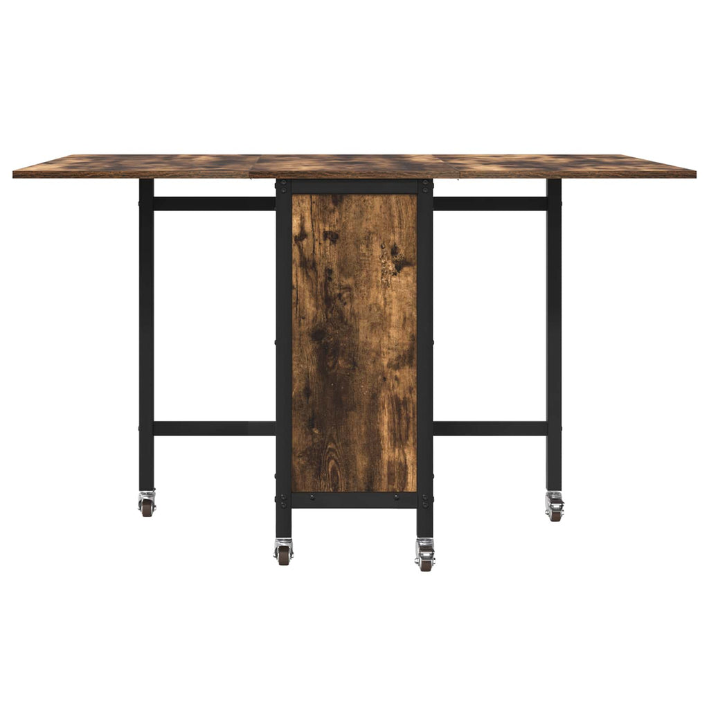 Faltbarer Esstisch mit Rollen 130 x 80 x 76,5 cm Stahl PB