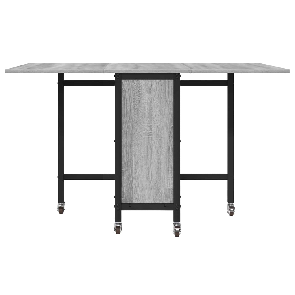 Faltbarer Esstisch mit Rollen 130 x 80 x 76,5 cm Stahl PB