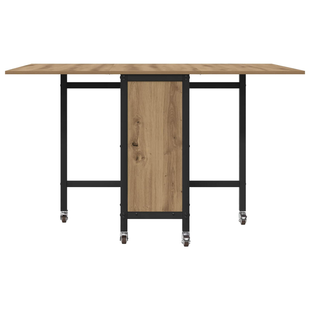 Faltbarer Esstisch mit Rollen 130 x 80 x 76,5 cm Stahl PB