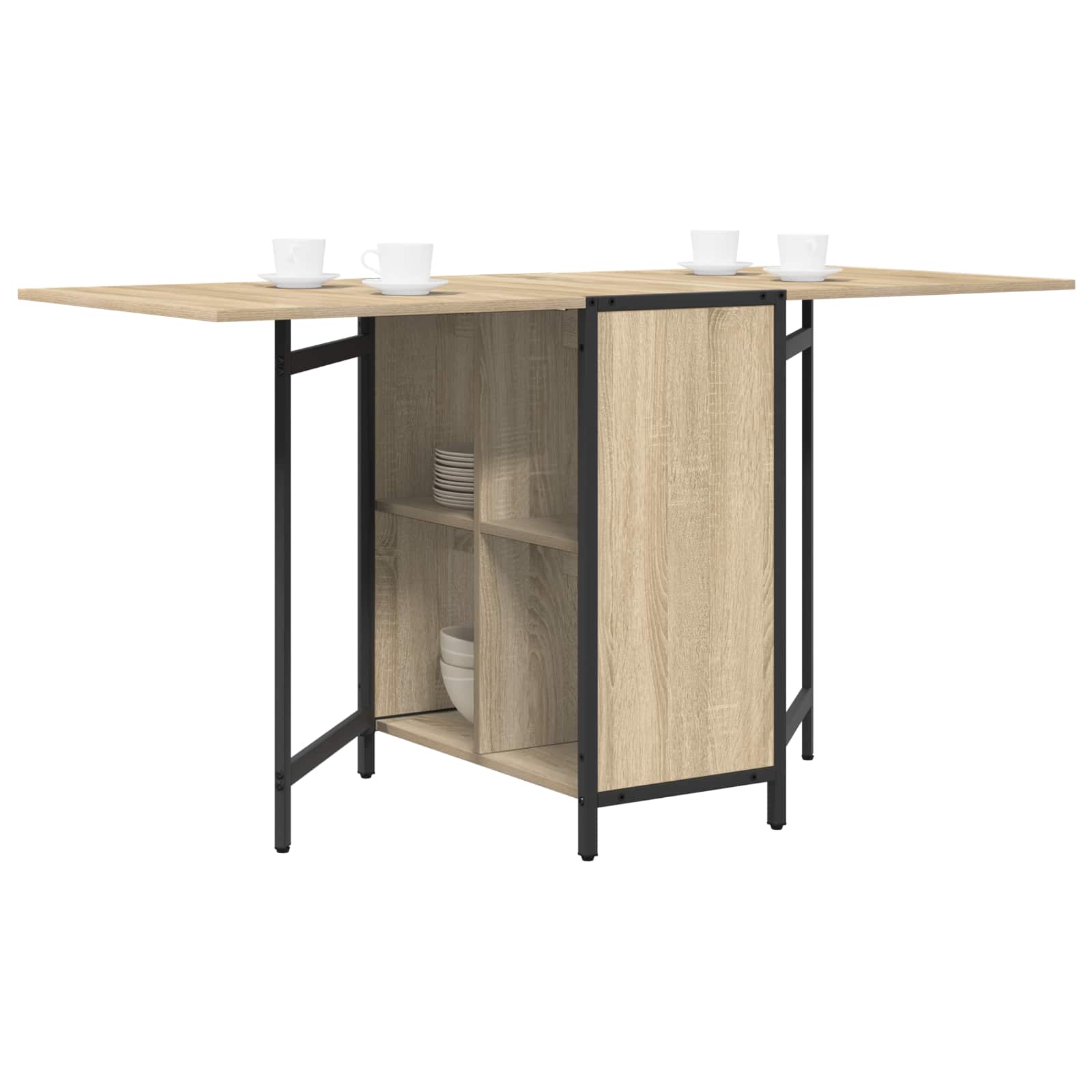 Esstisch 144 x 60 x 75 cm Holzwerkstoff Sonoma-Eiche