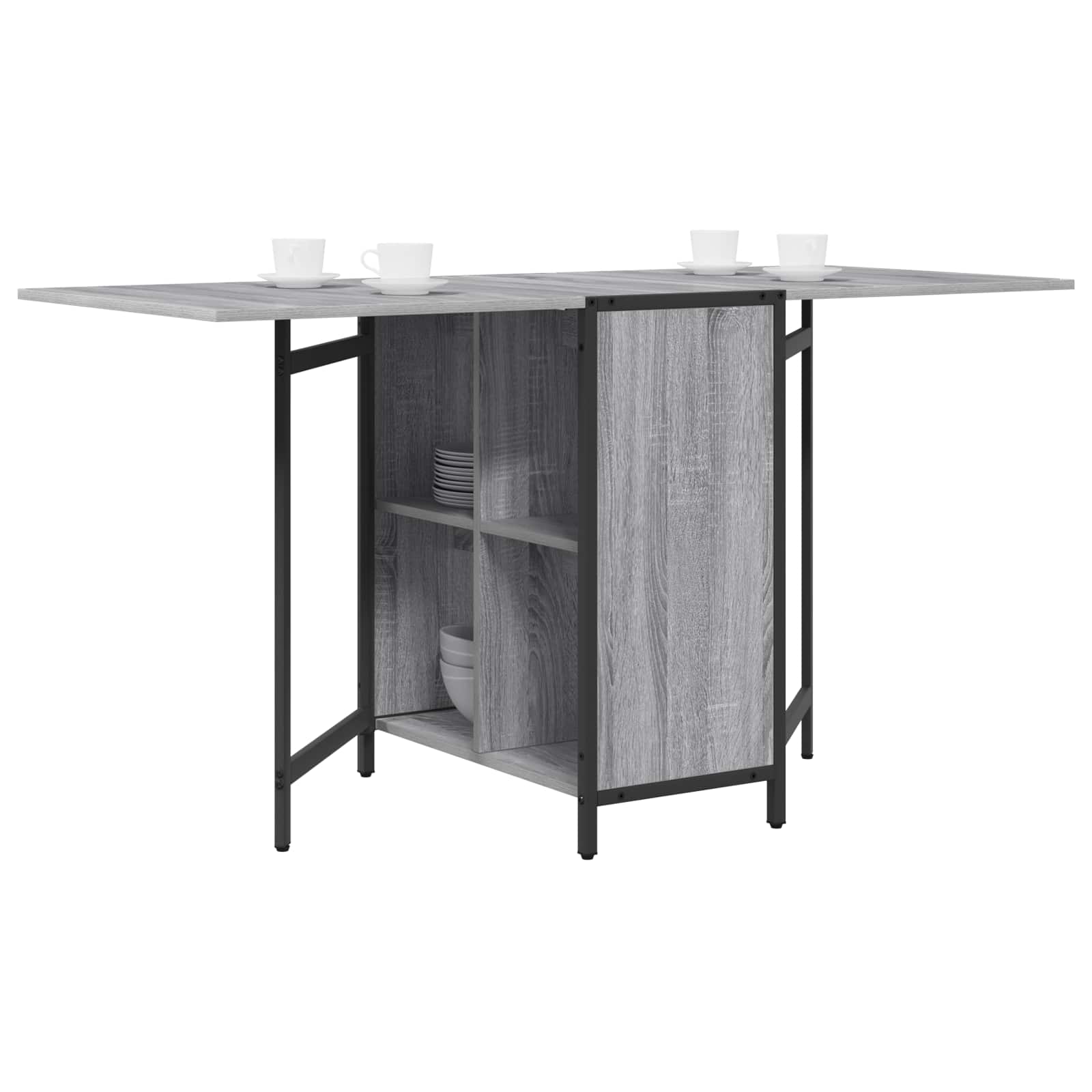 Esstisch 144 x 60 x 75 cm Holzwerkstoff Grau Sonoma