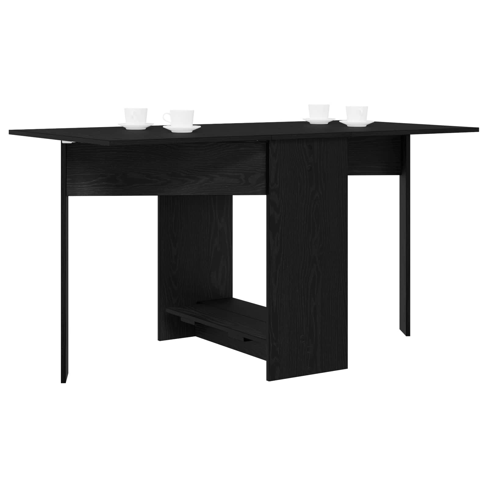 Esstisch 138 x 70 x 73,5 cm Holzwerkstoff Schwarze Eiche