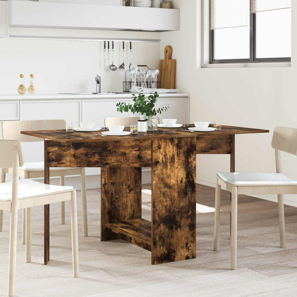 Esstisch 138 x 70 x 73,5 cm Holzwerkstoff Geräucherte Eiche