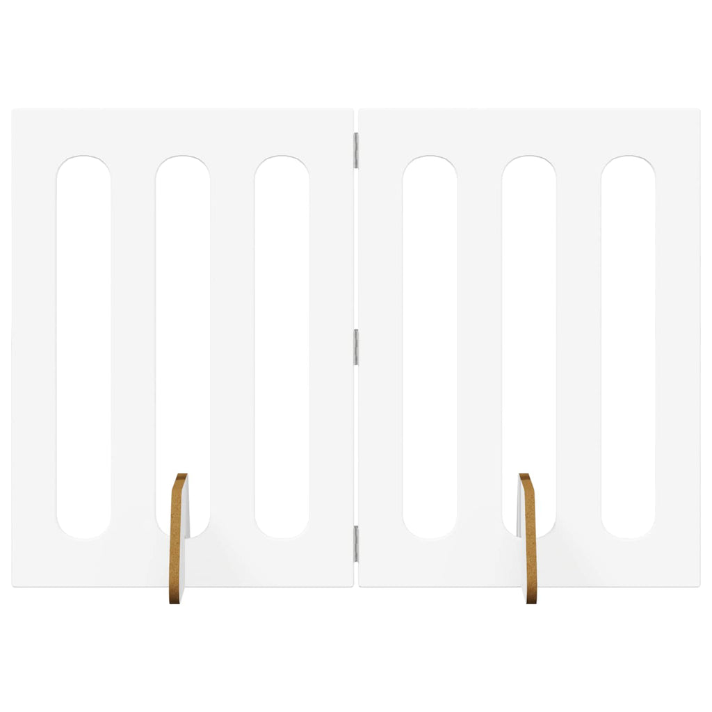 Faltbarer Haustierzaun 2 pcs Weiß 100,5 x 38 x 70 cm