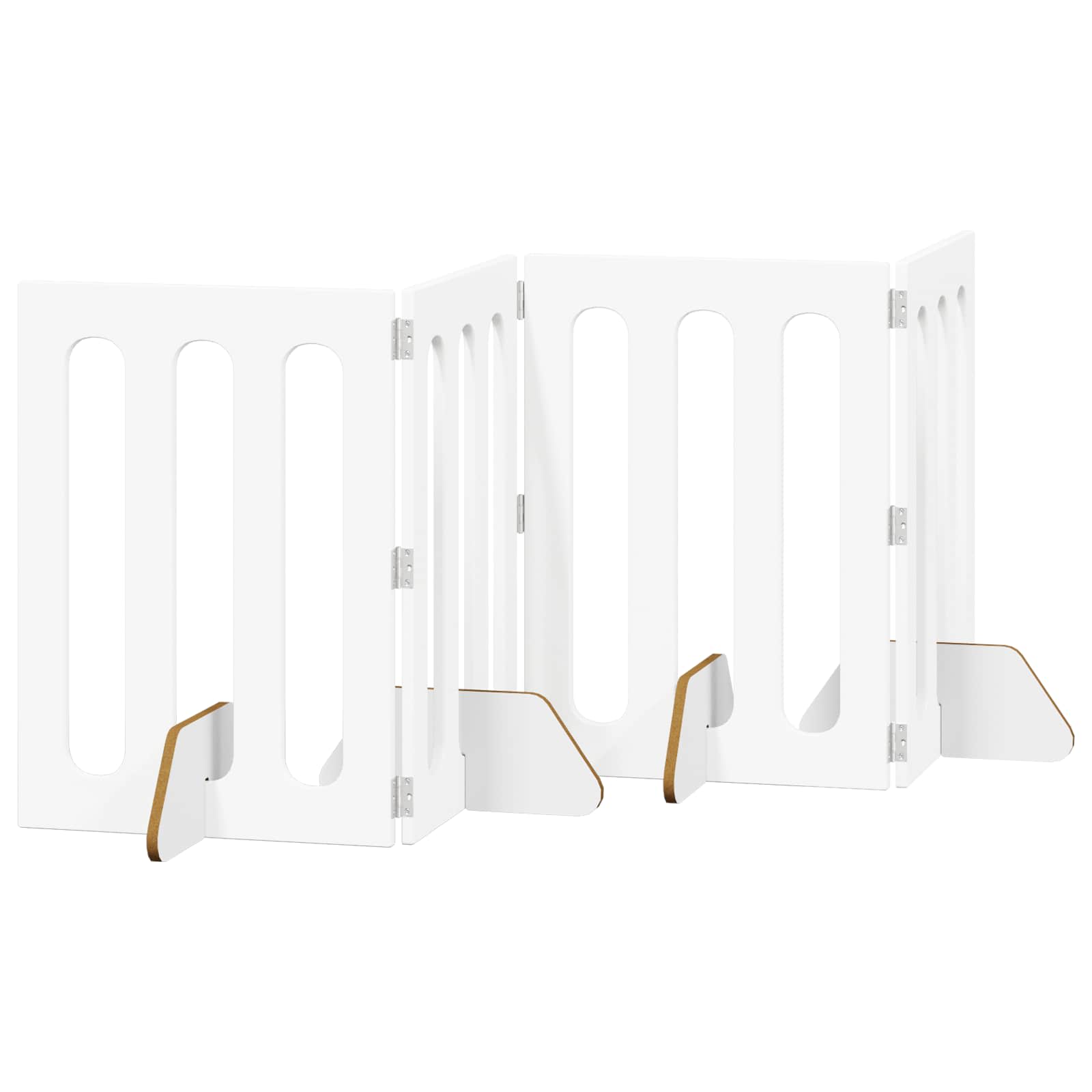 Faltbarer Haustierzaun 4 pcs Weiß 201 x 38 x 70 cm