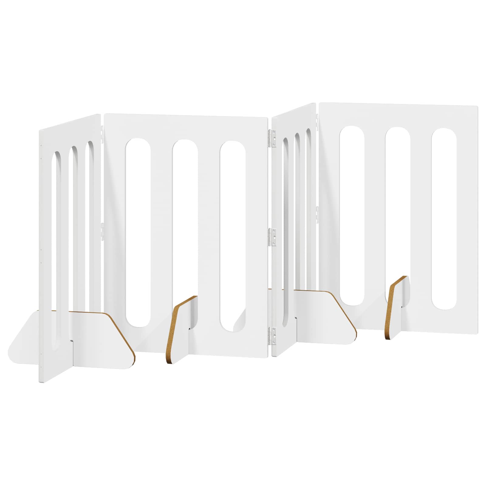 Faltbarer Haustierzaun 4 pcs Weiß 201 x 38 x 70 cm