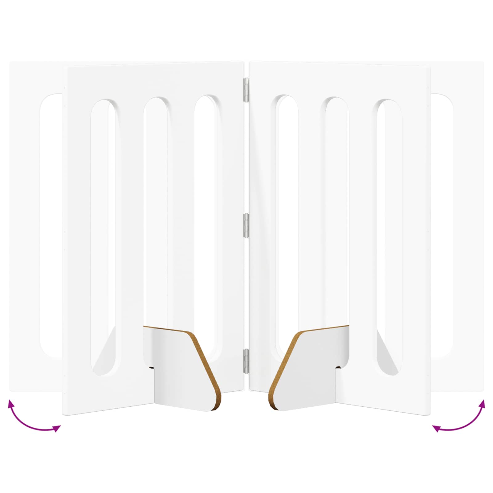 Faltbarer Haustierzaun 4 pcs Weiß 201 x 38 x 70 cm