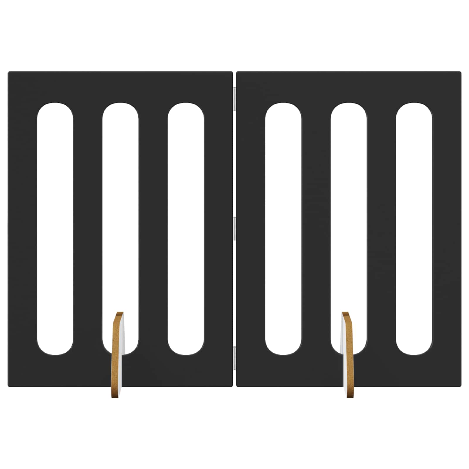 Faltbarer Haustierzaun 2 pcs Schwarze Eiche 100,5 x 38 x 70 cm