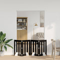 Faltbarer Haustierzaun 4 pcs Schwarze Eiche 201 x 38 x 70 cm