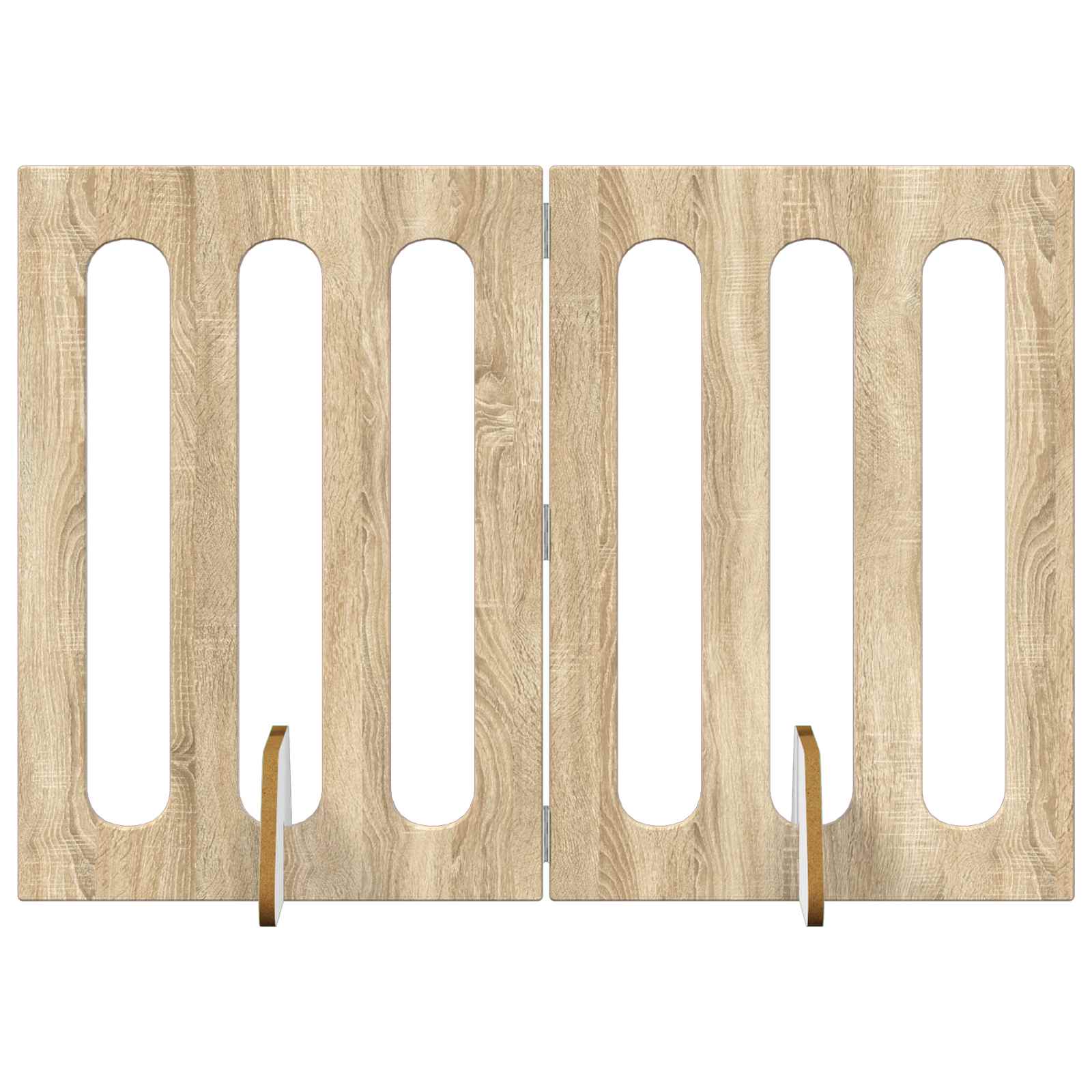 Faltbarer Haustierzaun 2 pcs Sonoma-Eiche 100,5 x 38 x 70 cm