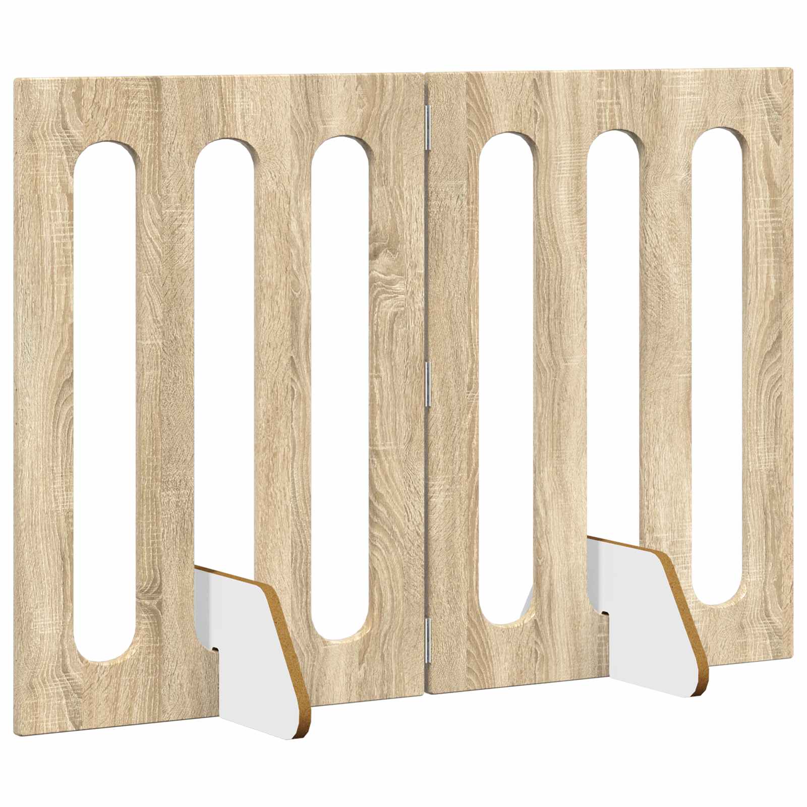 Faltbarer Haustierzaun 2 pcs Sonoma-Eiche 100,5 x 38 x 70 cm