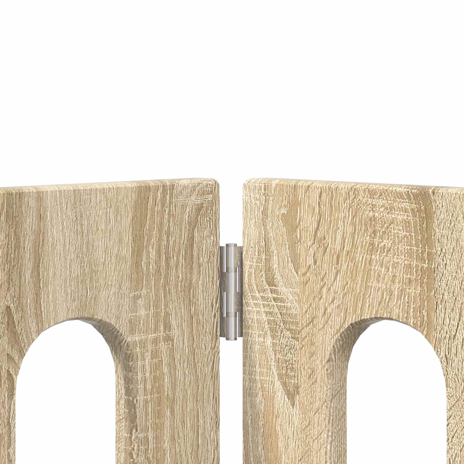 Faltbarer Haustierzaun 4 pcs Sonoma-Eiche 201 x 38 x 70 cm