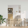 Faltbarer Haustierzaun 4 pcs Sonoma-Eiche 201 x 38 x 70 cm