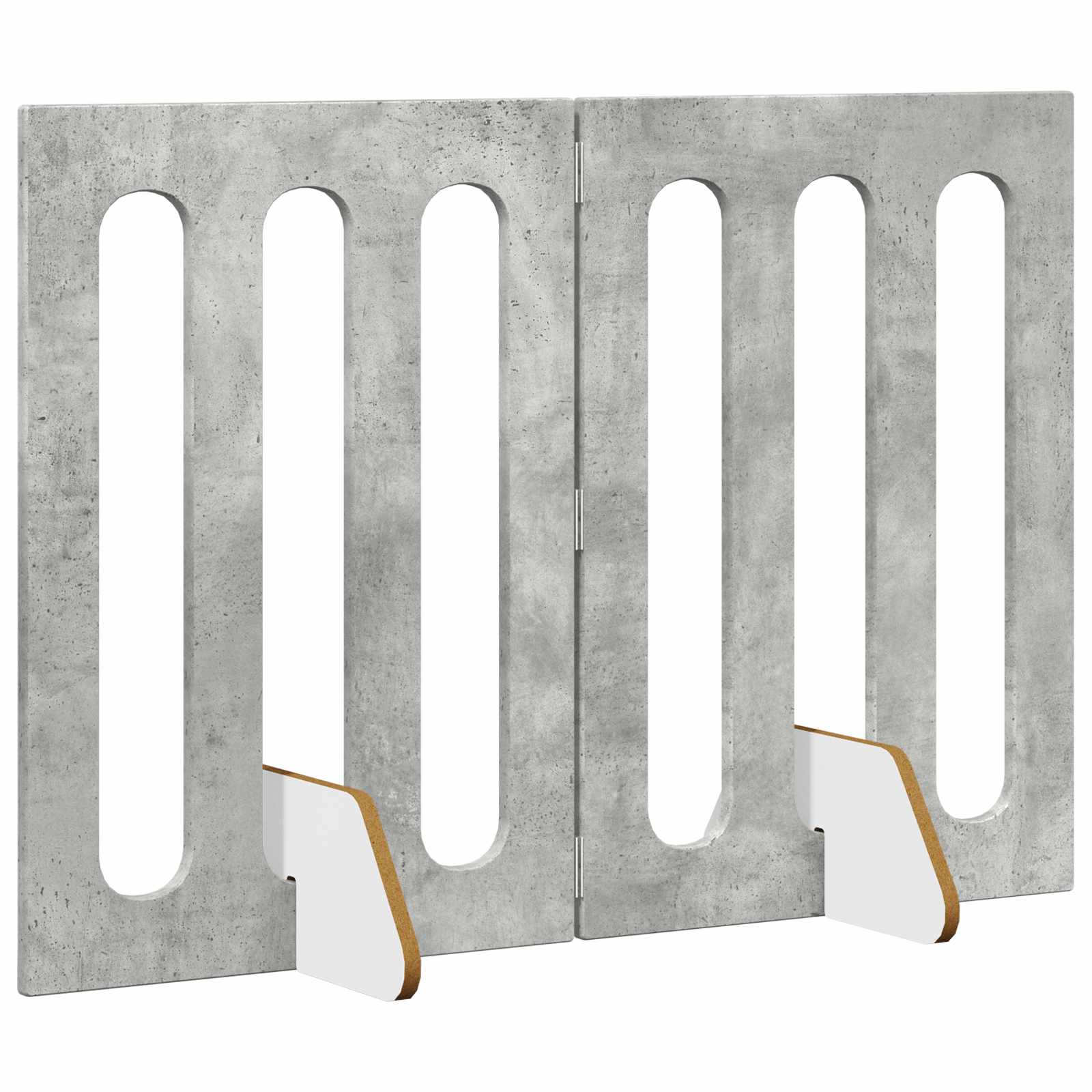 Faltbarer Haustierzaun 2 pcs Betongrau 100,5 x 38 x 70 cm