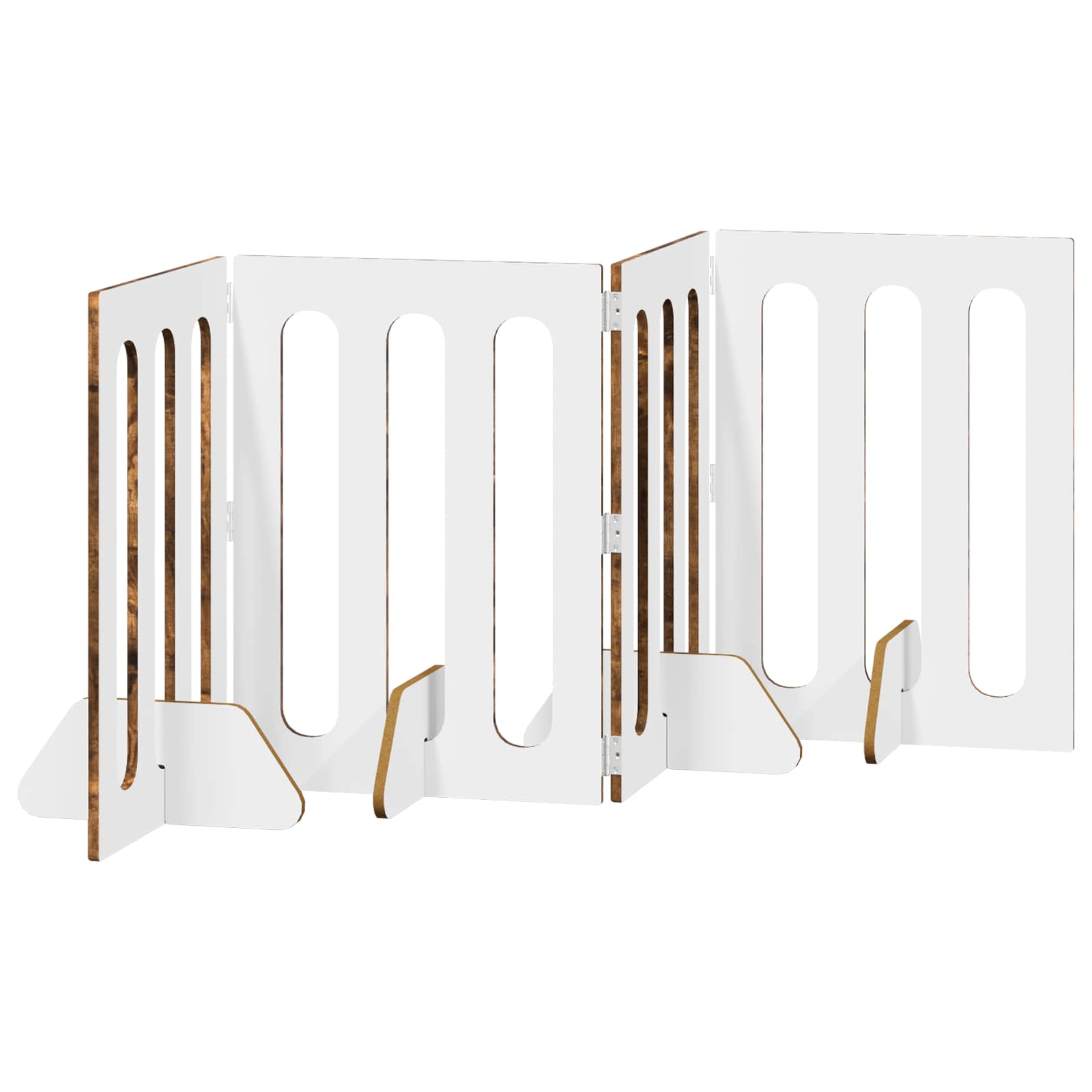 Faltbarer Haustierzaun 4 pcs Geräucherte Eiche 201 x 38 x 70 cm