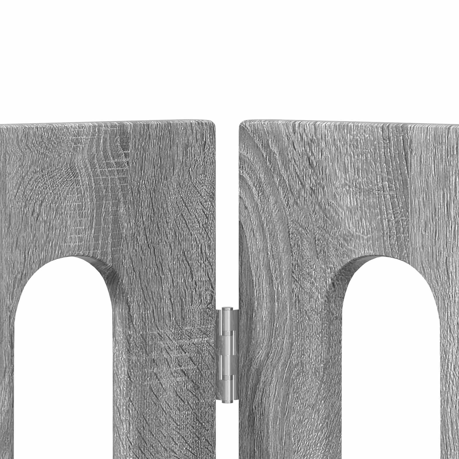 Faltbarer Haustierzaun 2 pcs Graues Sonoma 100,5 x 38 x 70 cm