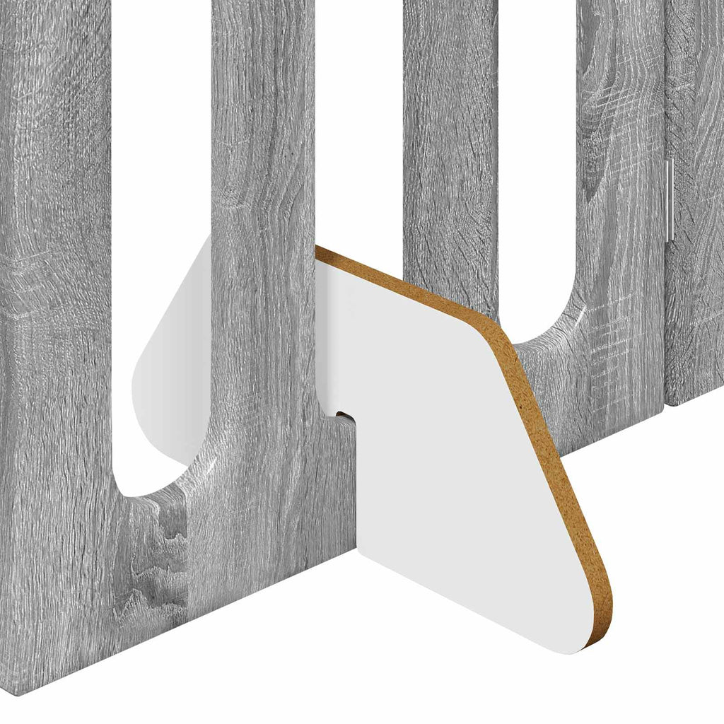 Faltbarer Haustierzaun 2 pcs Graues Sonoma 100,5 x 38 x 70 cm