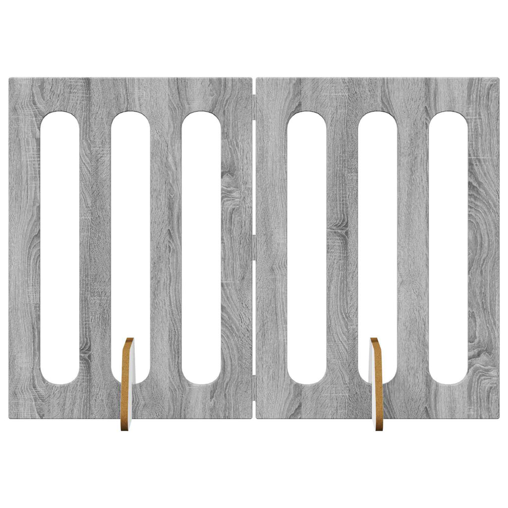 Faltbarer Haustierzaun 2 pcs Graues Sonoma 100,5 x 38 x 70 cm
