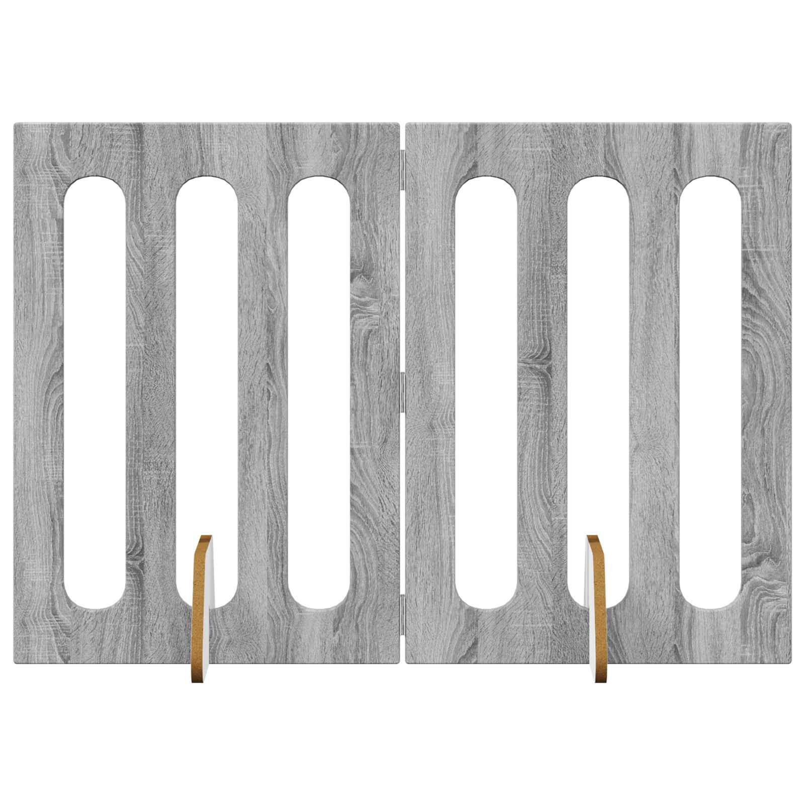Faltbarer Haustierzaun 2 pcs Graues Sonoma 100,5 x 38 x 70 cm