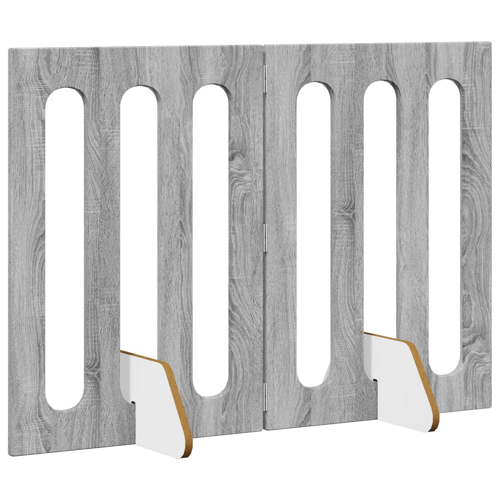 Faltbarer Haustierzaun 2 pcs Graues Sonoma 100,5 x 38 x 70 cm