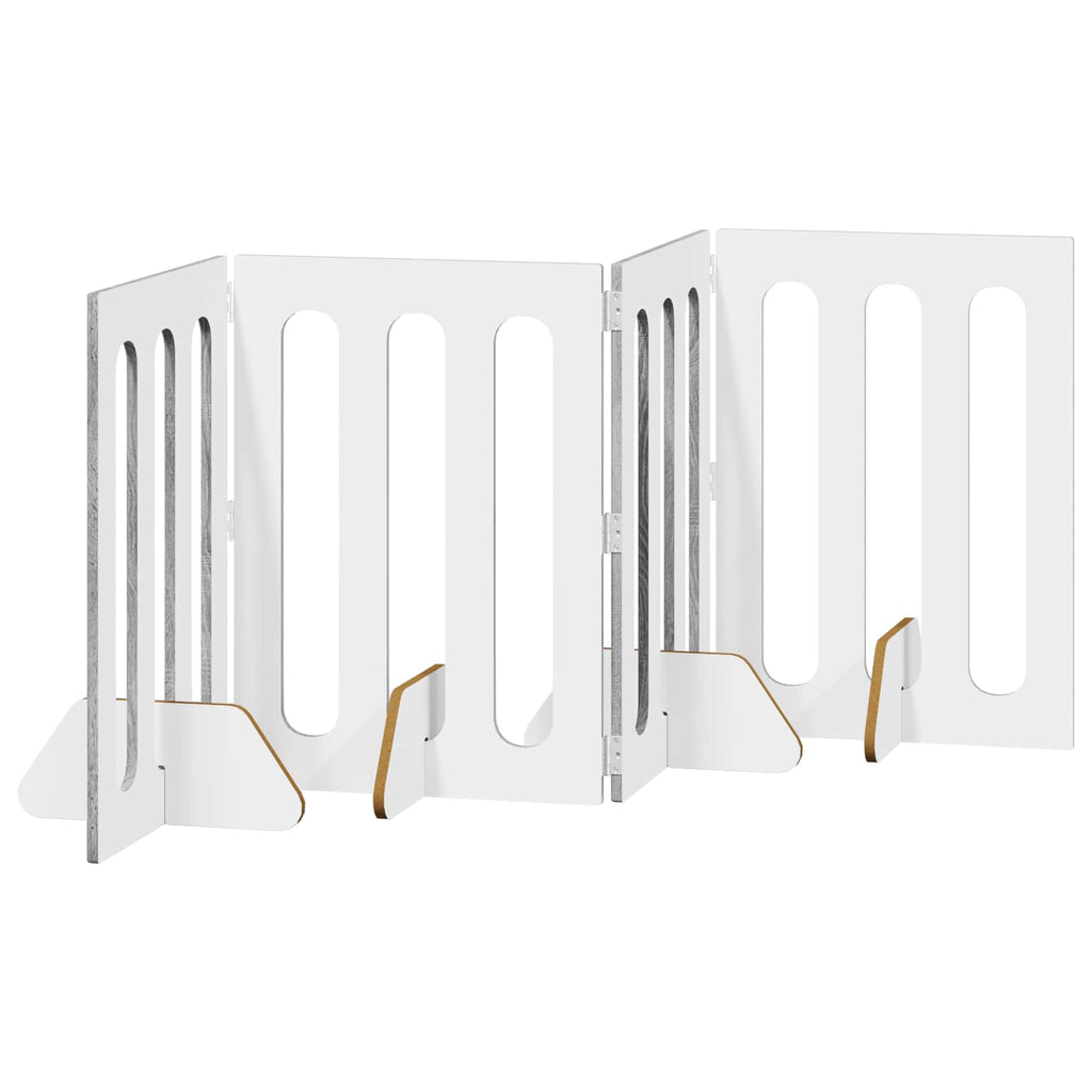 Faltbarer Haustierzaun 4 pcs Graues Sonoma 201 x 38 x 70 cm