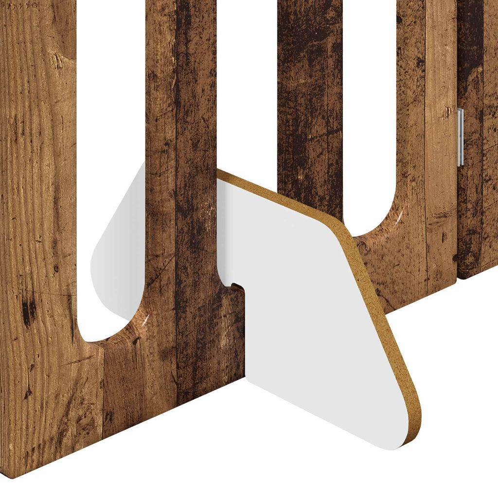 Faltbarer Haustierzaun 2 pcs Eichenholz 100,5 x 38 x 70 cm