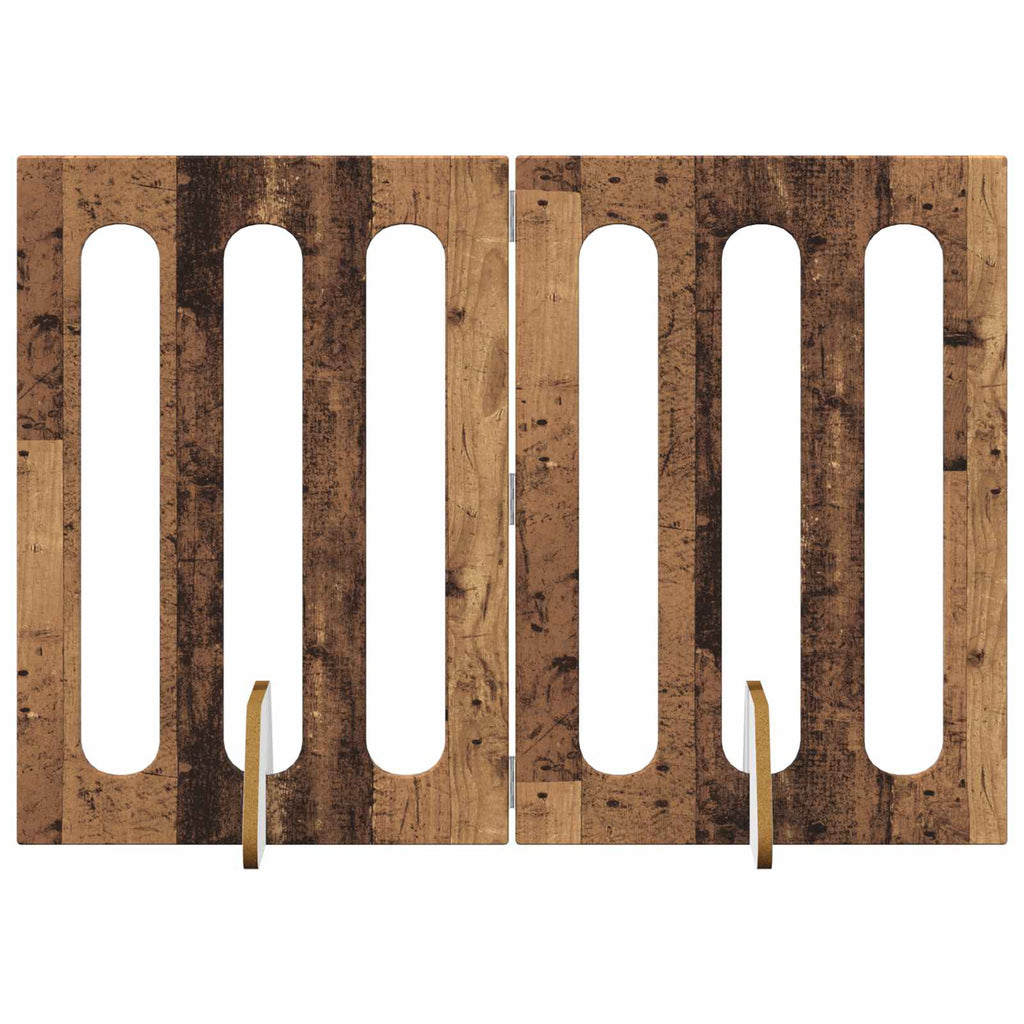 Faltbarer Haustierzaun 2 pcs Eichenholz 100,5 x 38 x 70 cm