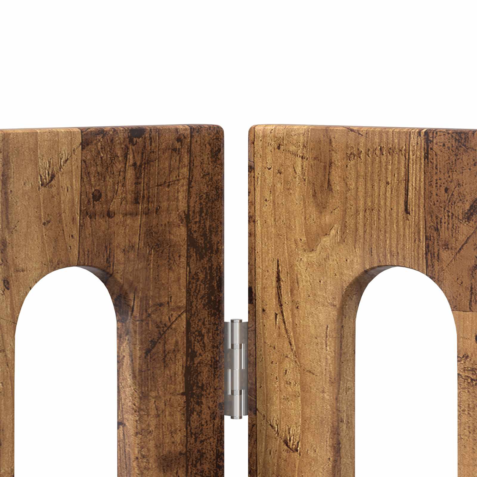Faltbarer Haustierzaun 4 pcs Eichenholz 201 x 38 x 70 cm