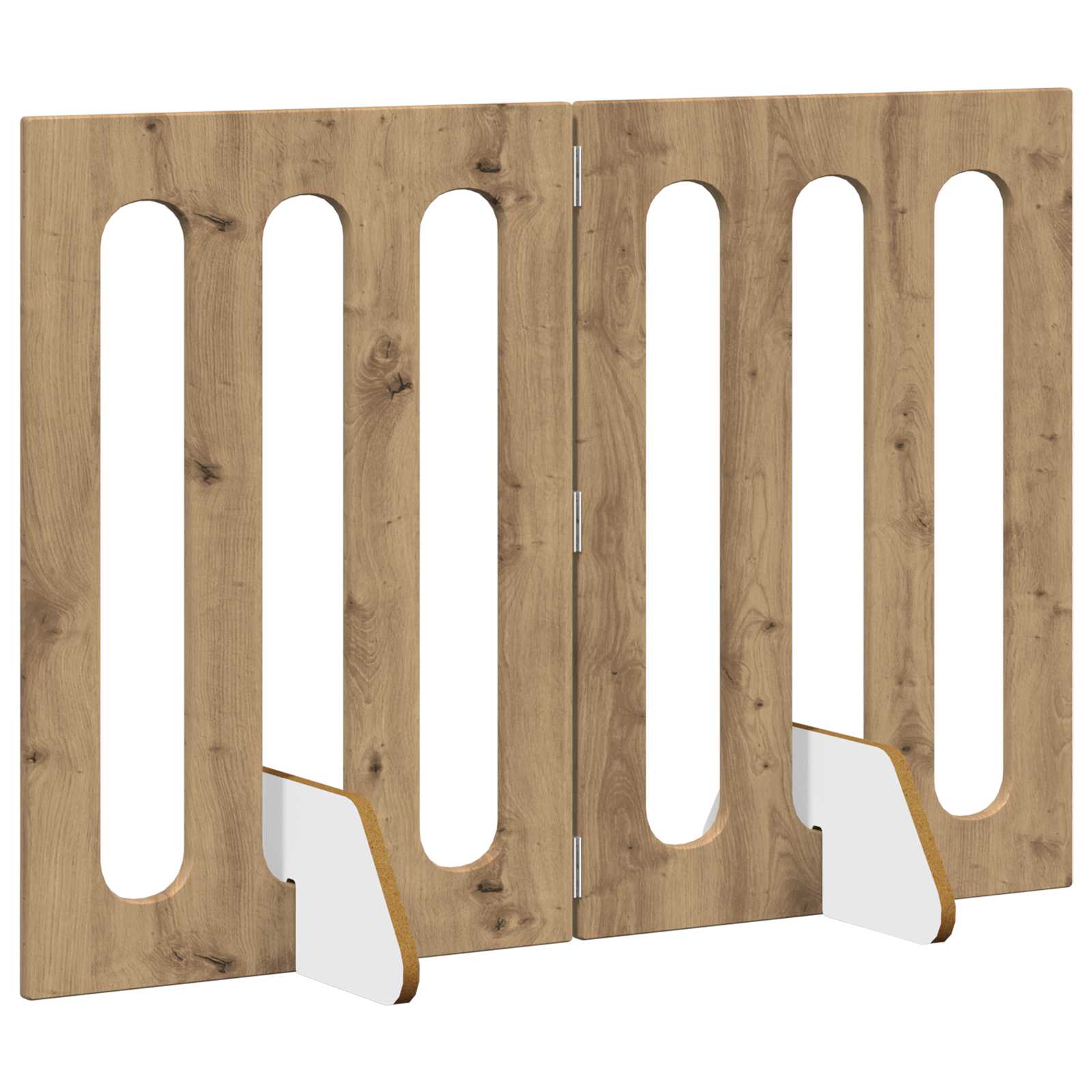 Faltbarer Haustierzaun 2 pcs Artisan-Eiche 100,5 x 38 x 70 cm