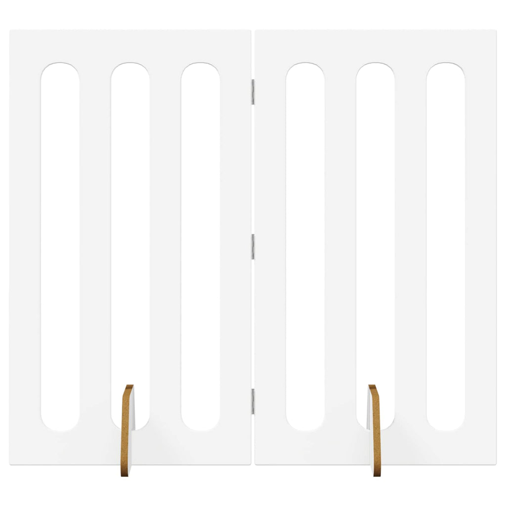 Faltbarer Haustierzaun 2 pcs Weiß 100,5 x 38 x 90 cm