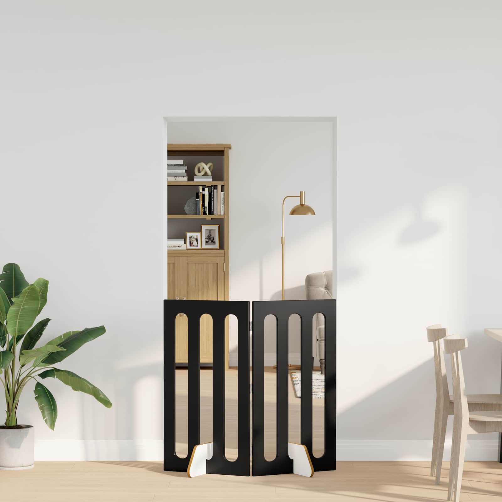 Faltbarer Haustierzaun 2 pcs Schwarze Eiche 100,5 x 38 x 90 cm