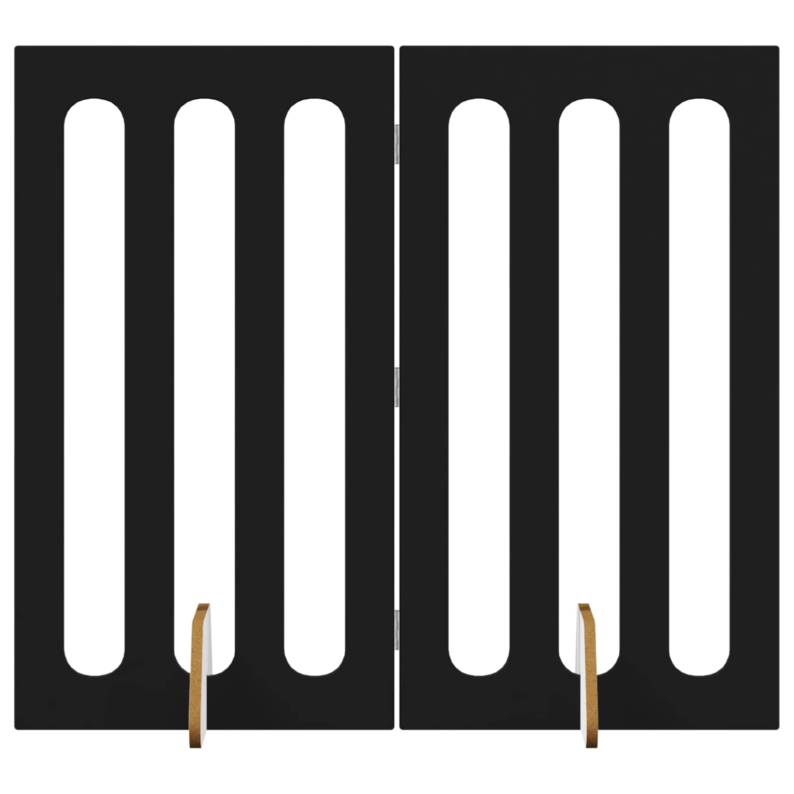 Faltbarer Haustierzaun 2 pcs Schwarze Eiche 100,5 x 38 x 90 cm