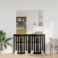 Faltbarer Haustierzaun 4 pcs Schwarze Eiche 201 x 38 x 90 cm