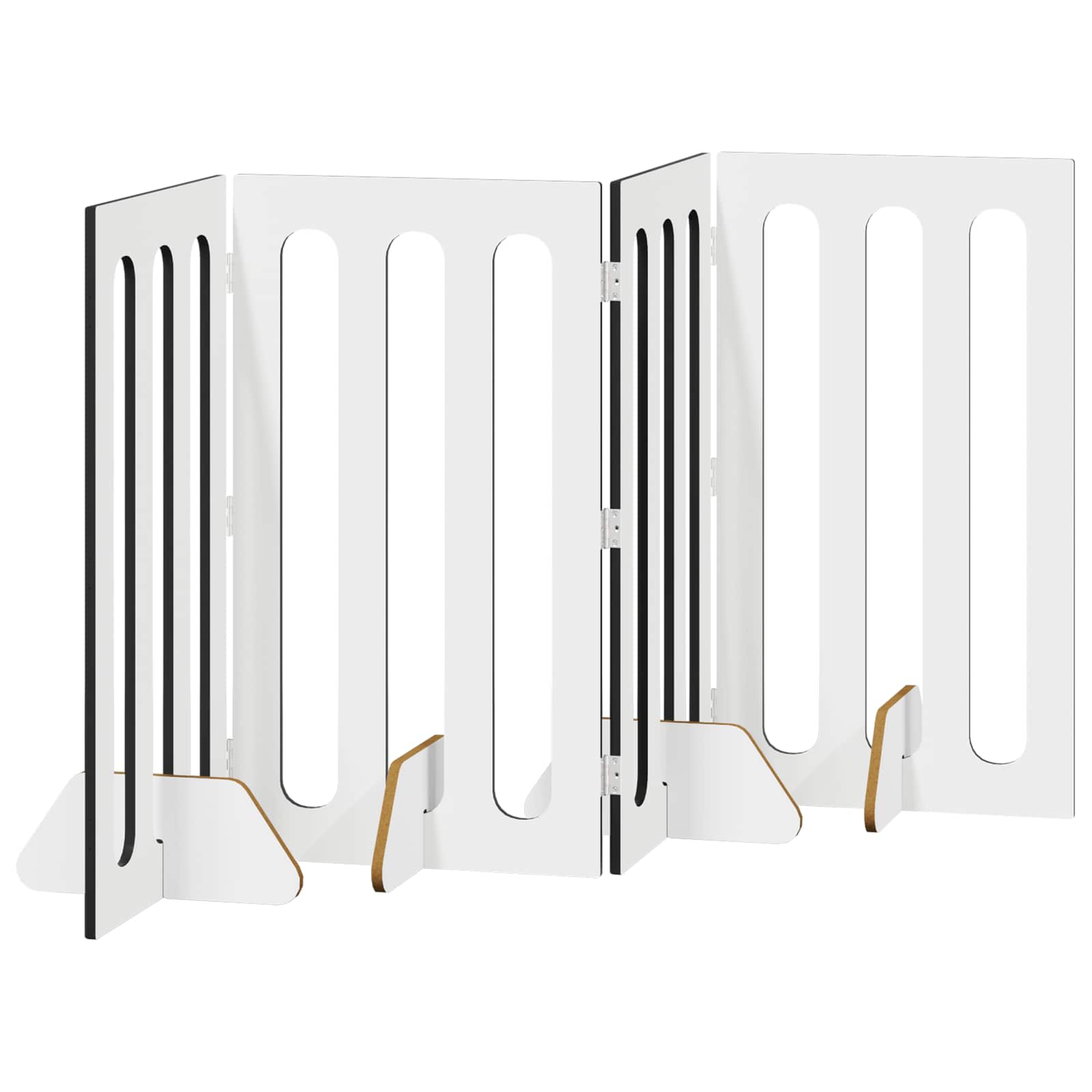 Faltbarer Haustierzaun 4 pcs Schwarze Eiche 201 x 38 x 90 cm