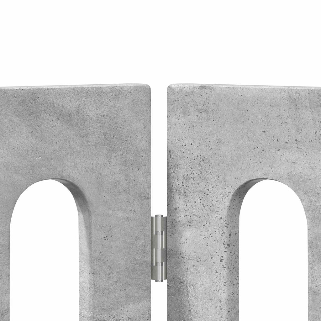 Faltbarer Haustierzaun 2 pcs Betongrau 100,5 x 38 x 90 cm