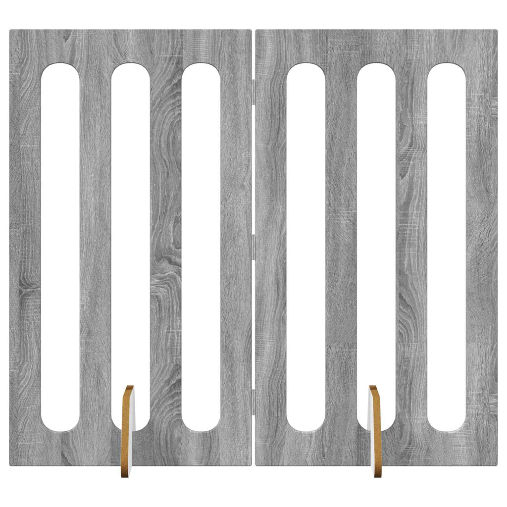 Faltbarer Haustierzaun 2 pcs Graues Sonoma 100,5 x 38 x 90 cm