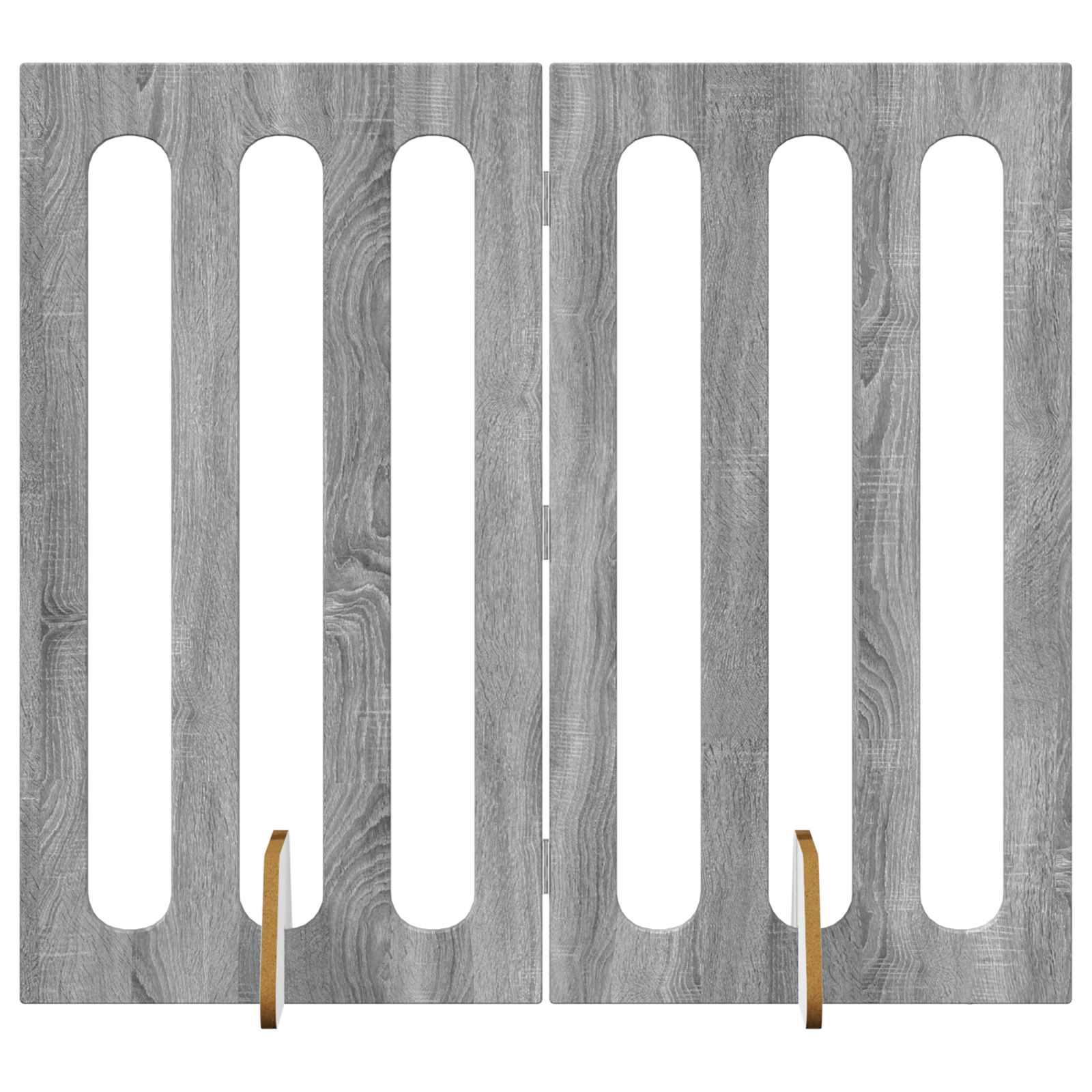 Faltbarer Haustierzaun 2 pcs Graues Sonoma 100,5 x 38 x 90 cm
