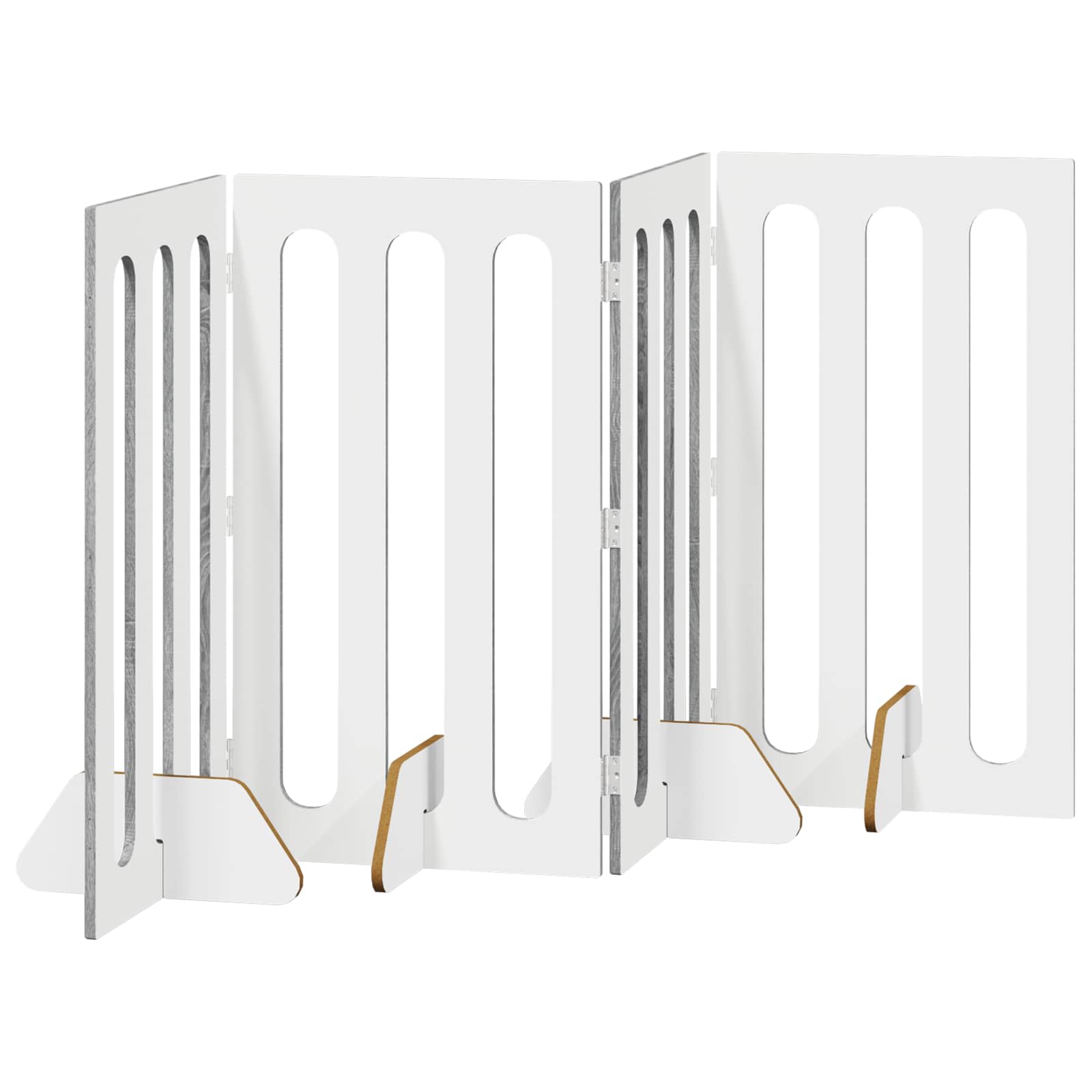 Faltbarer Haustierzaun 4 pcs Graues Sonoma 201 x 38 x 90 cm