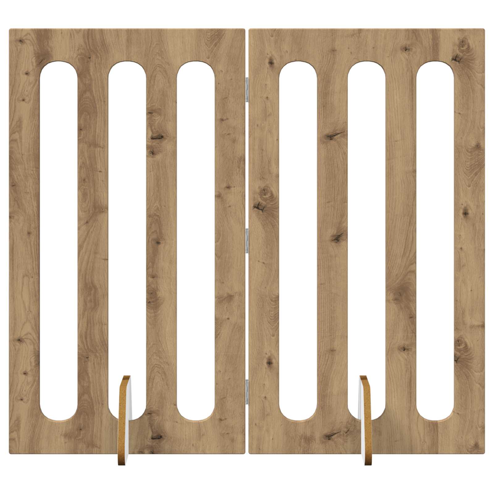Faltbarer Haustierzaun 2 pcs Artisan-Eiche 100,5 x 38 x 90 cm