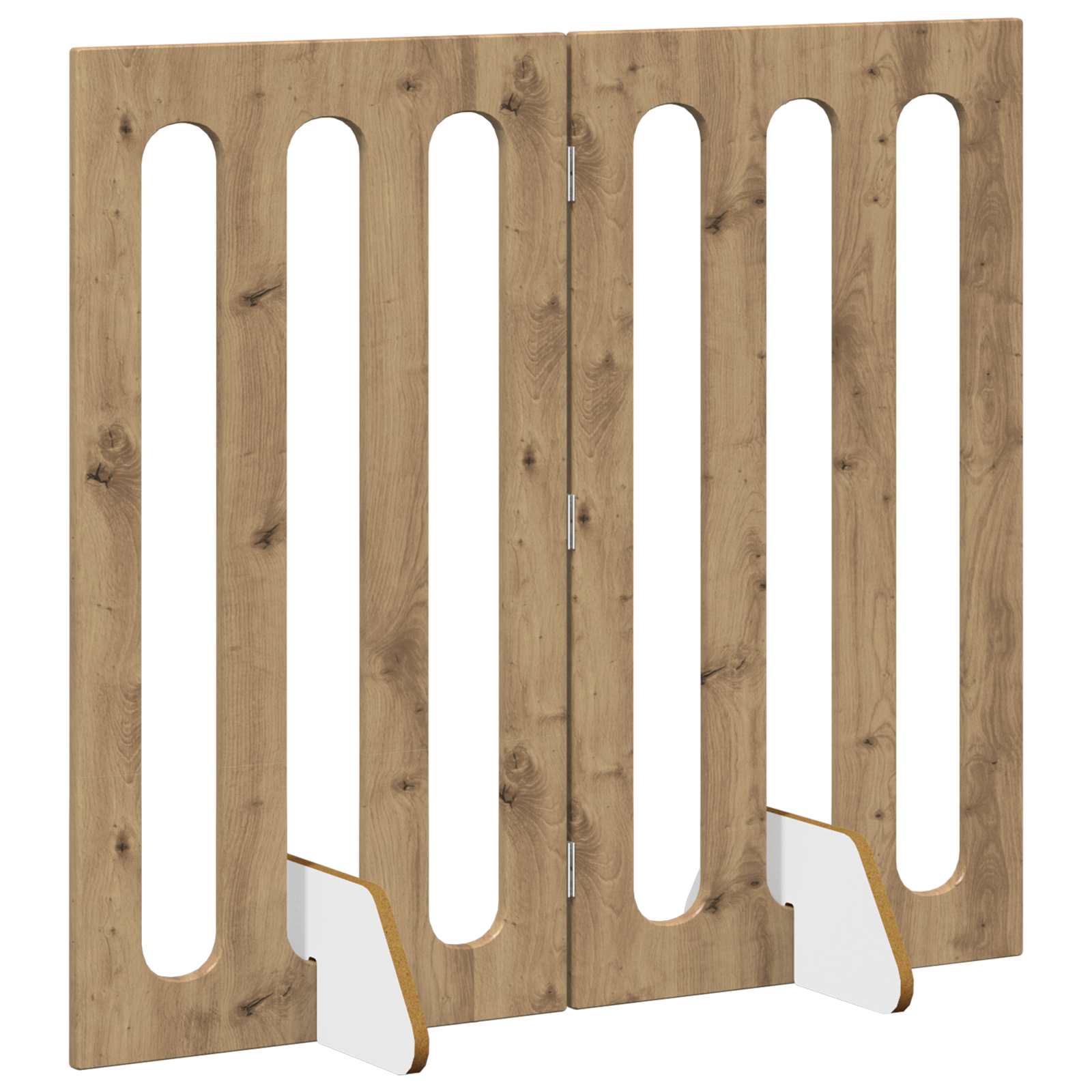 Faltbarer Haustierzaun 2 pcs Artisan-Eiche 100,5 x 38 x 90 cm