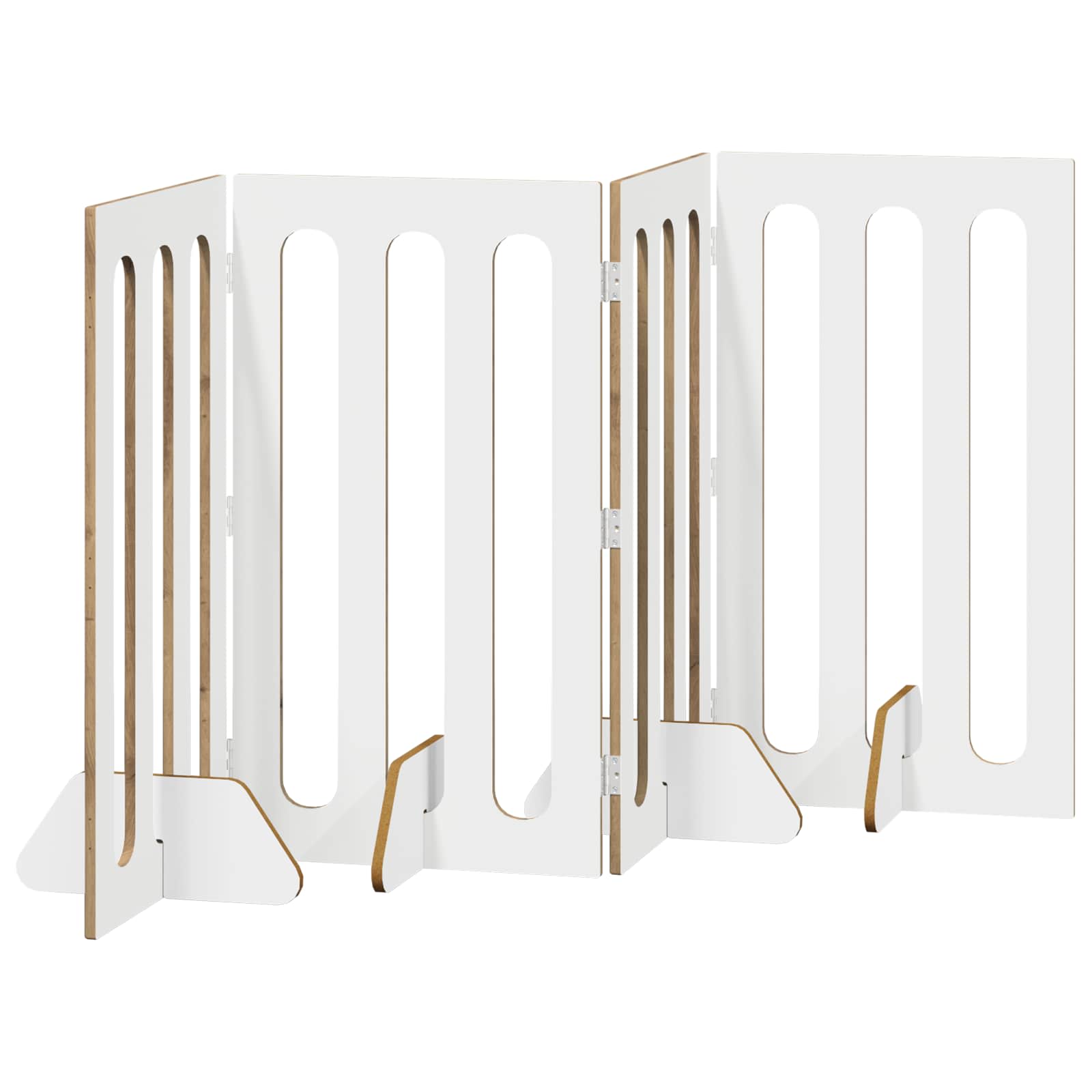 Faltbarer Haustierzaun 4 pcs Artisan-Eiche 201 x 38 x 90 cm