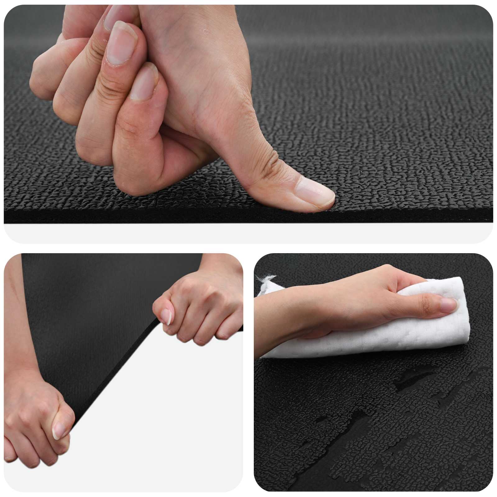 Sport Schutzmatte Schwarz 183 x 122 x 0,6 cm Hochdichtes PVC