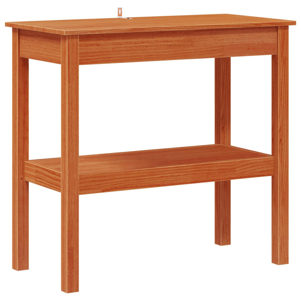 Konsolentisch Wachsbraun 80 x 40 x 75 cm Massives Kiefernholz