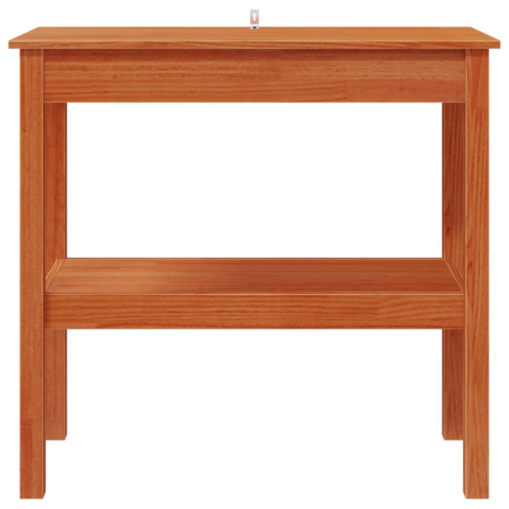 Konsolentisch Wachsbraun 80 x 40 x 75 cm Massives Kiefernholz