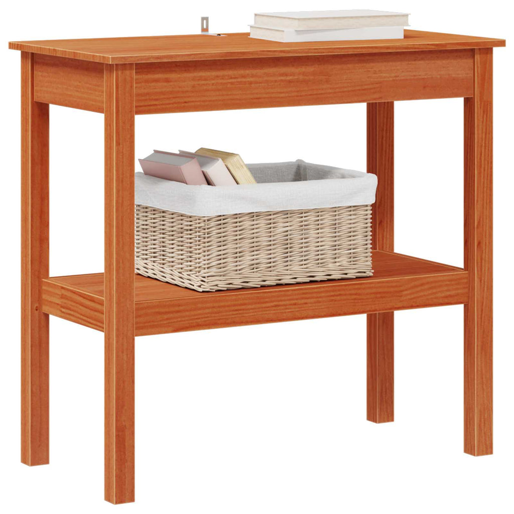 Konsolentisch Wachsbraun 80 x 40 x 75 cm Massives Kiefernholz